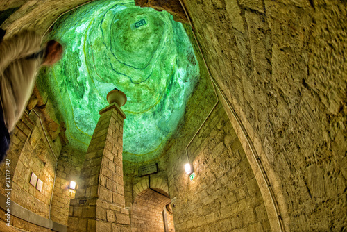 Photography Paris Catacombs green ceiling detail