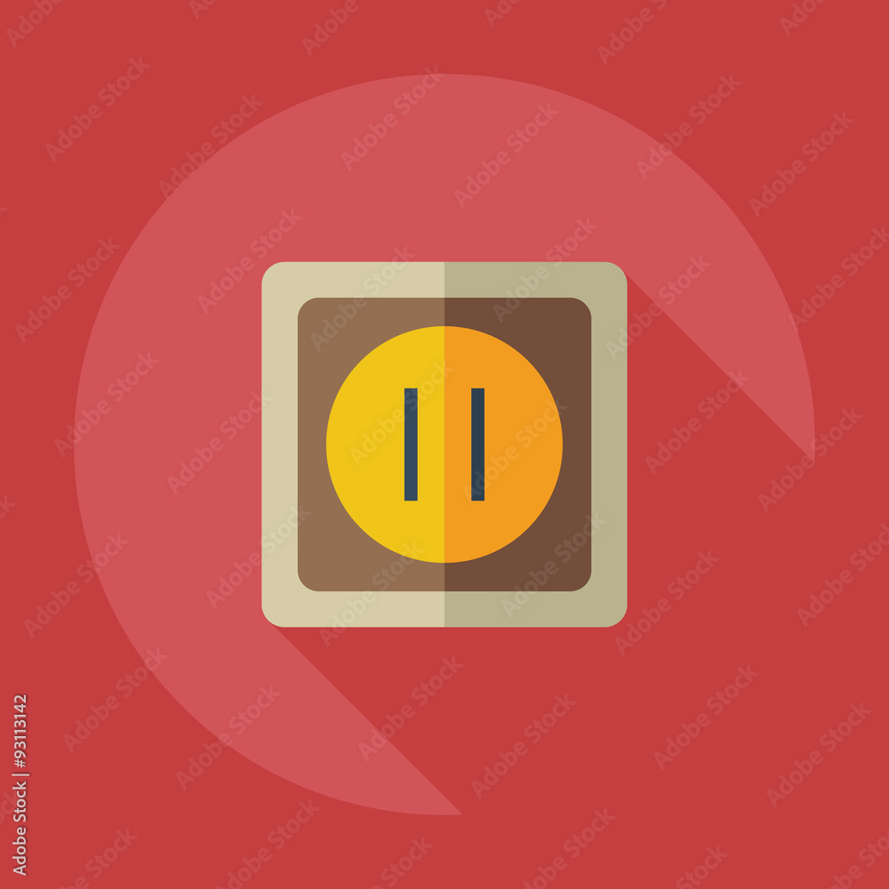 Flat modern design with shadow icons socket Flat modern design with shadow icons socket