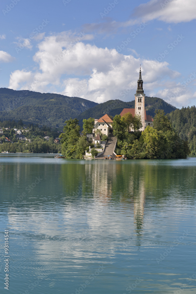Lake Bled in Slovenia with Church of the Assumption