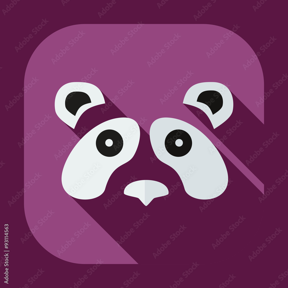 Obraz premium Flat modern design with shadow icons pandas