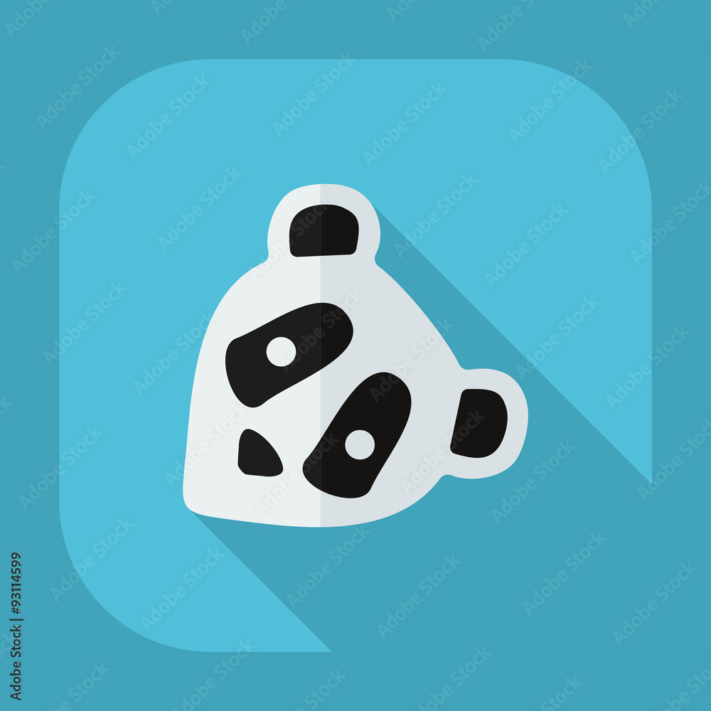 Flat modern design with shadow icons pandas Flat modern design with shadow icons pandas
