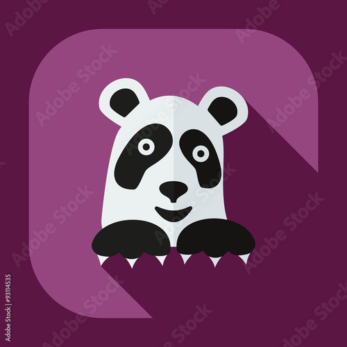 Flat modern design with shadow icons pandas