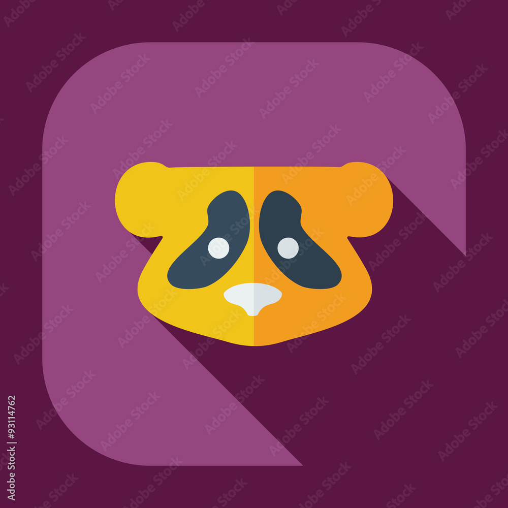 Fototapeta premium Flat modern design with shadow icons pandas