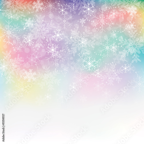 Multicolour snowflake background © Tracie Andrews