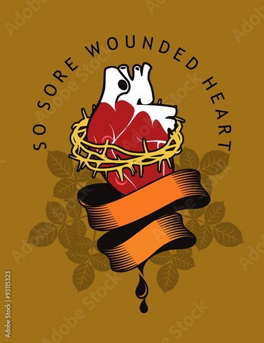 Heart in the crown of thorns