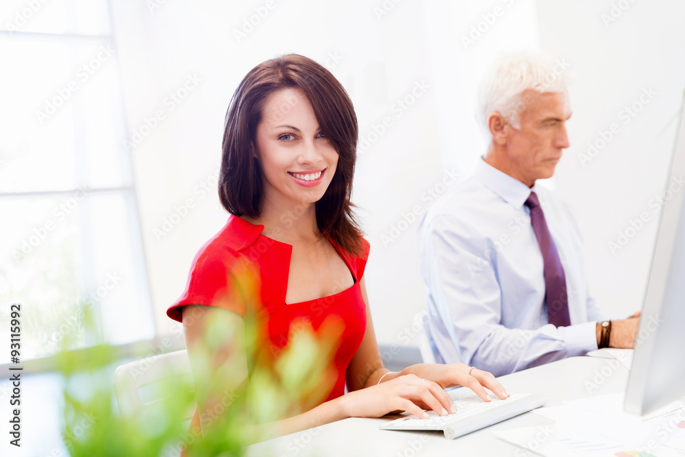 Two business collegue in office Two business collegue in office