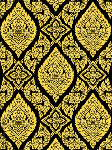 thai pattern background vector