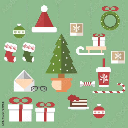 christmas flat icons