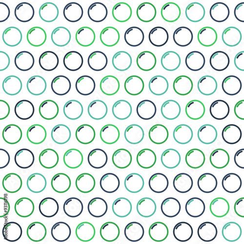 Blue and Green Watter Bubble Pattern on White Background