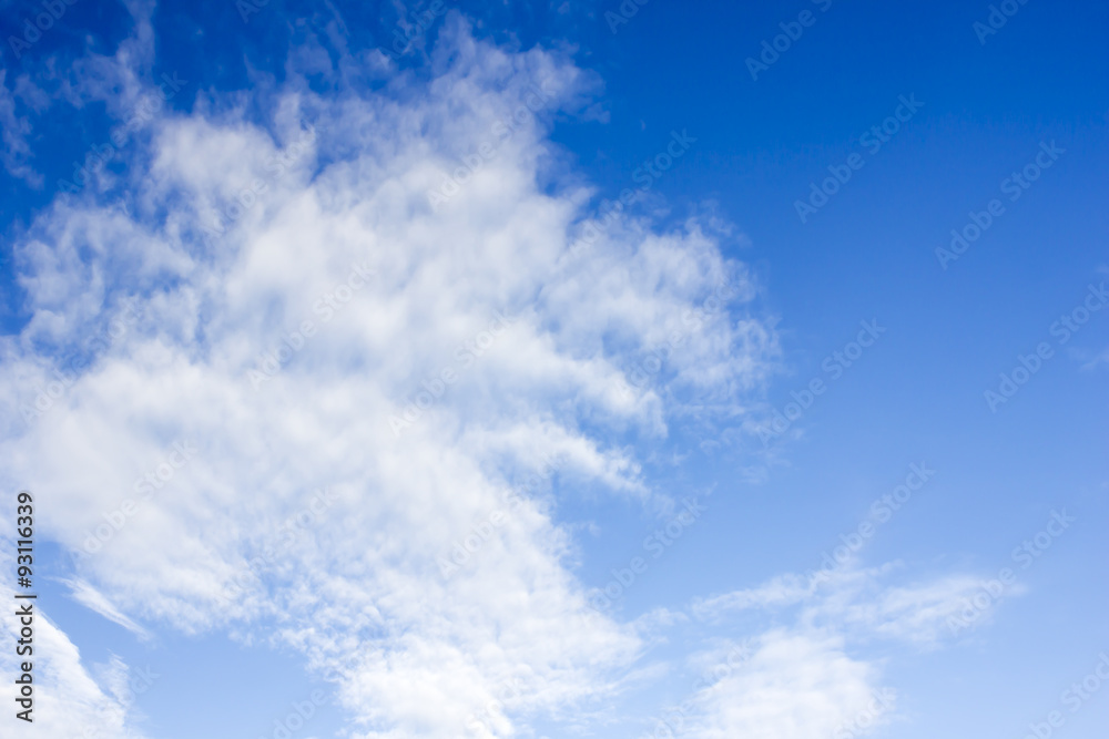 clouds in the blue sky background