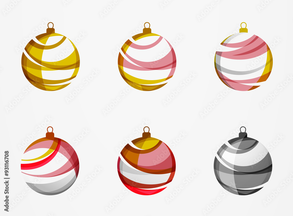 Set of abstract Christmas ball icons, business logo concepts Set of abstract Christmas ball icons, business logo concepts