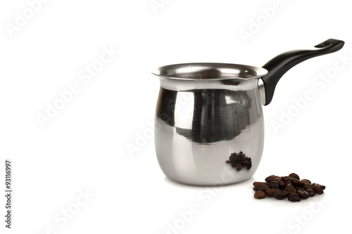 Turk for coffee on white isolated background