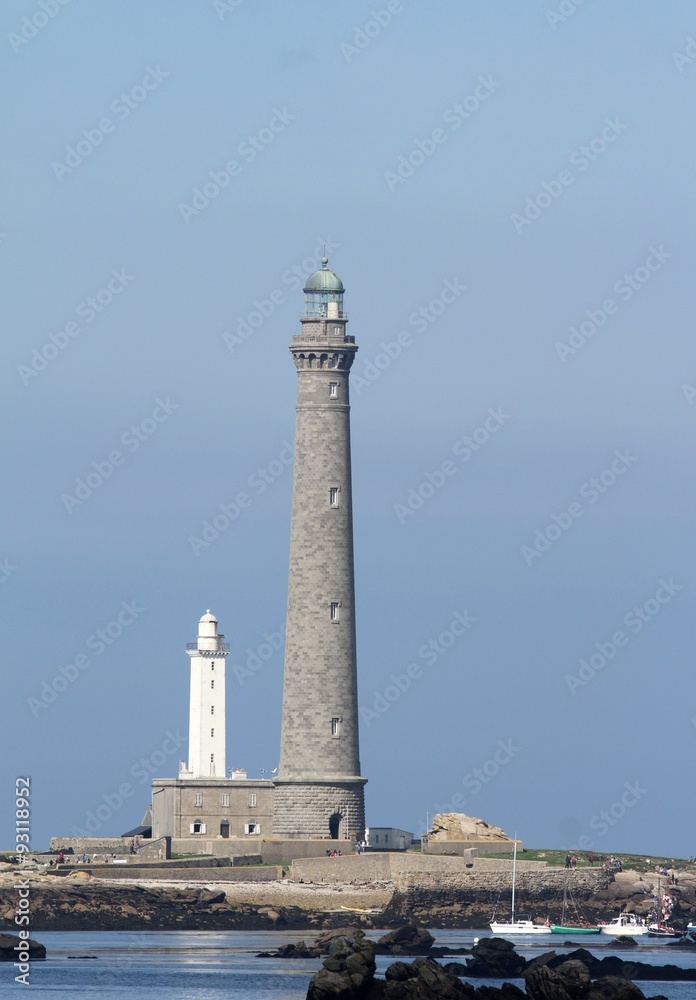 Le phare de l'île vierge et la côte rocheuse, Plouguerneau,Lilia,bretagne,finistère