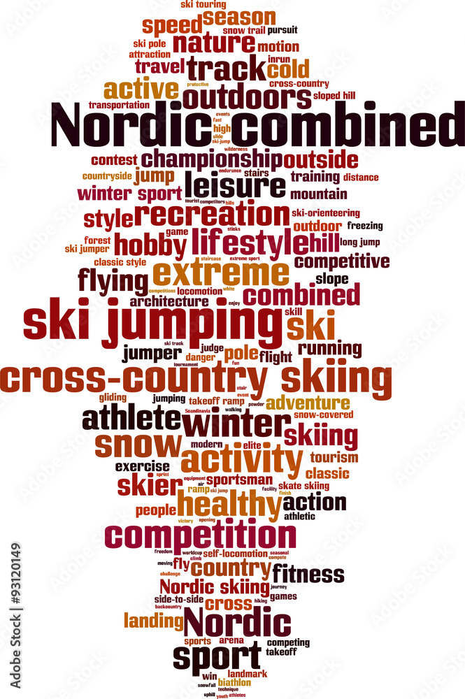 Nordic Combined Word Cloud Concept Vector Illustration Stock Vector Nordic Combined Word Cloud Concept Vector Illustration Stock Vector