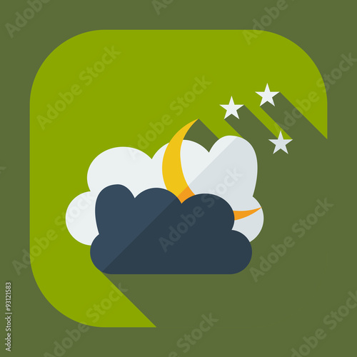 Flat modern design with shadow icons Muslim heaven