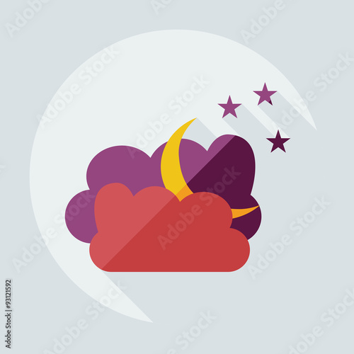 Flat modern design with shadow icons Muslim heaven