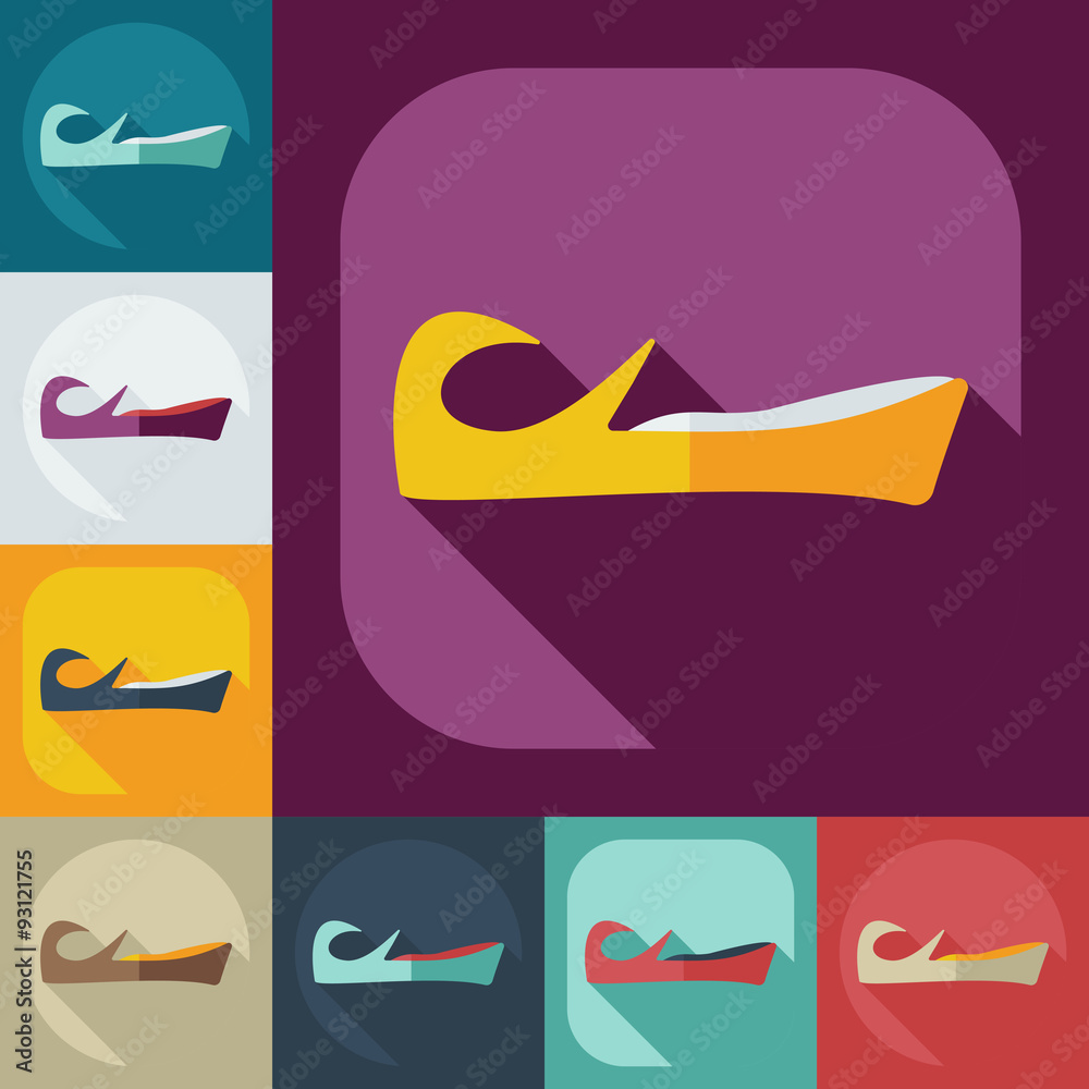 Obraz premium Flat modern design with shadow icons East clothing