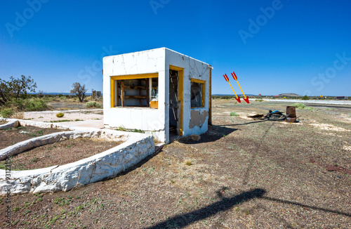 U.S.A. Arizona, Twin Arrows, the remains of the famous service station on the...