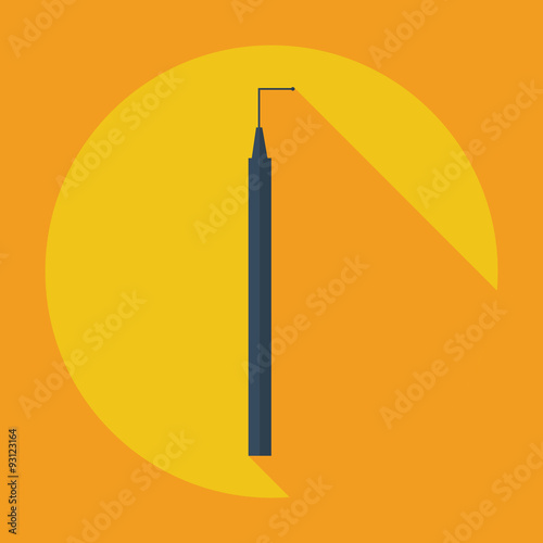 Flat modern design with shadow dentist tool