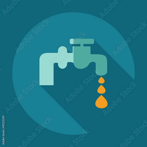 Flat modern design with shadow icons tap