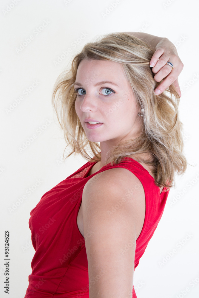 Beautiful and sensual young blond girl isolated Beautiful and sensual young blond girl isolated