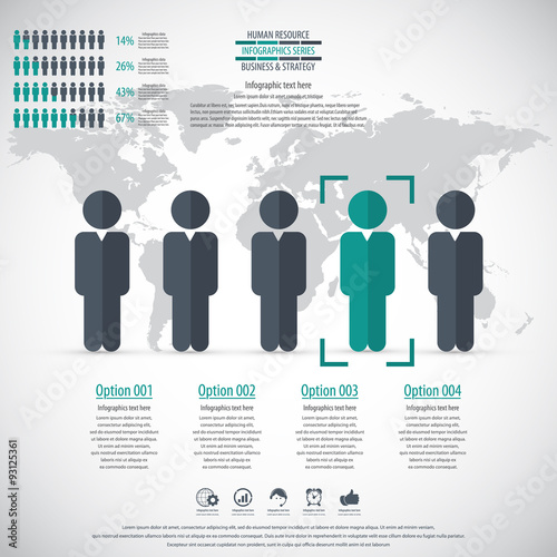 Business management, strategy or human resource infographic