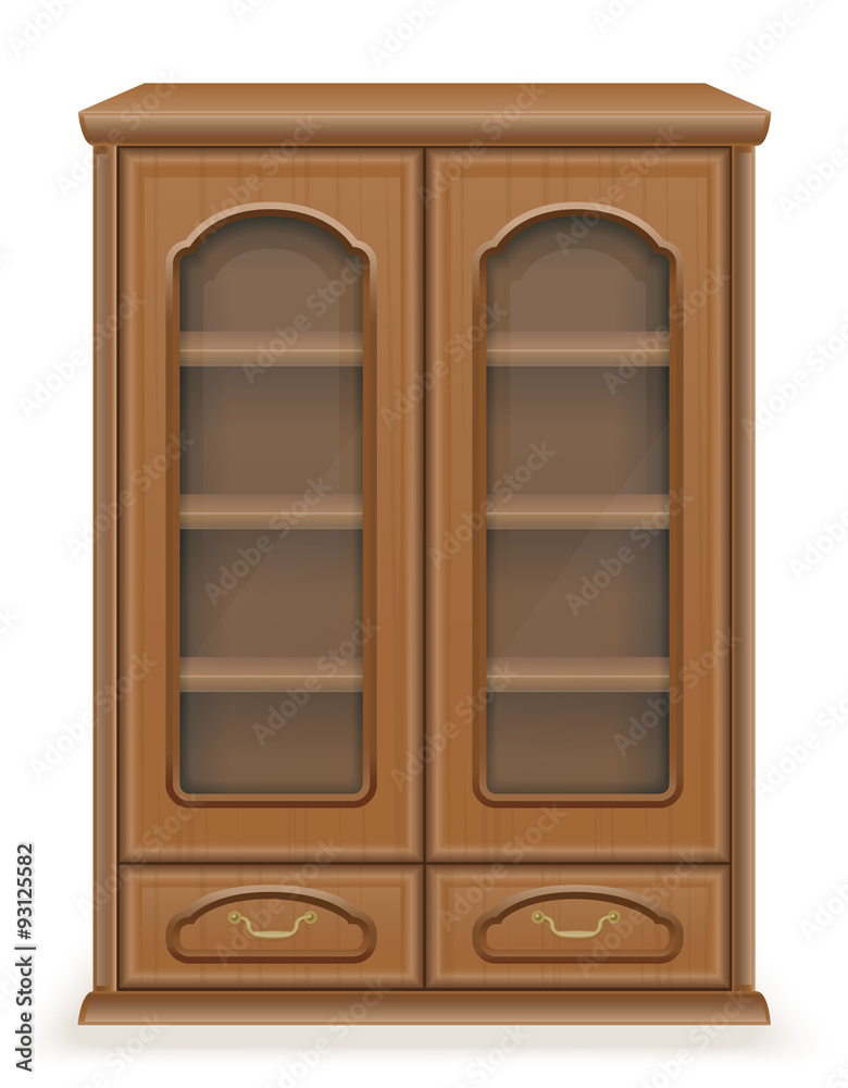 cupboard furniture made of wood vector illustration cupboard furniture made of wood vector illustration