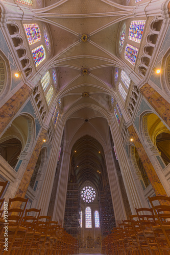 The nave of Chartres Cathedral a world heritage site 