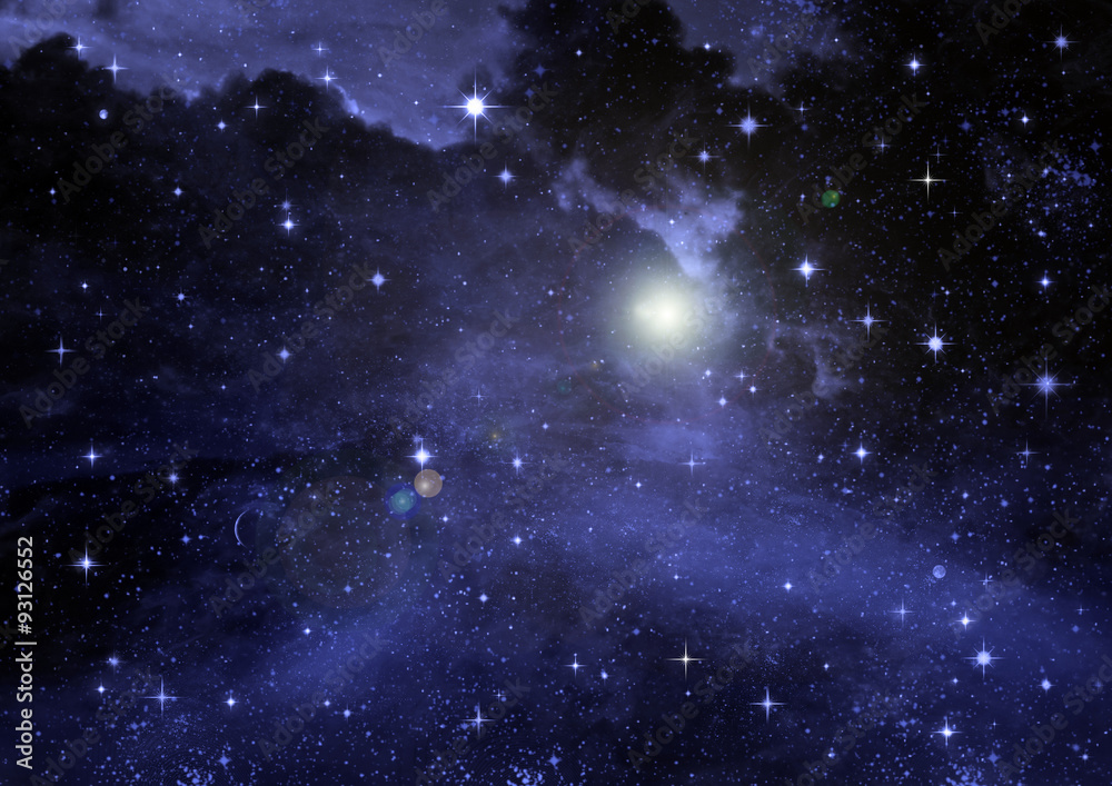 Fototapeta premium galaxy in a free space