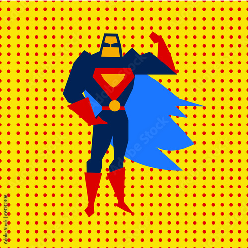 Landed Superman Vector Illustration