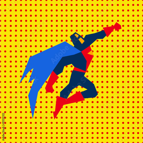 Landed Superman Vector Illustration