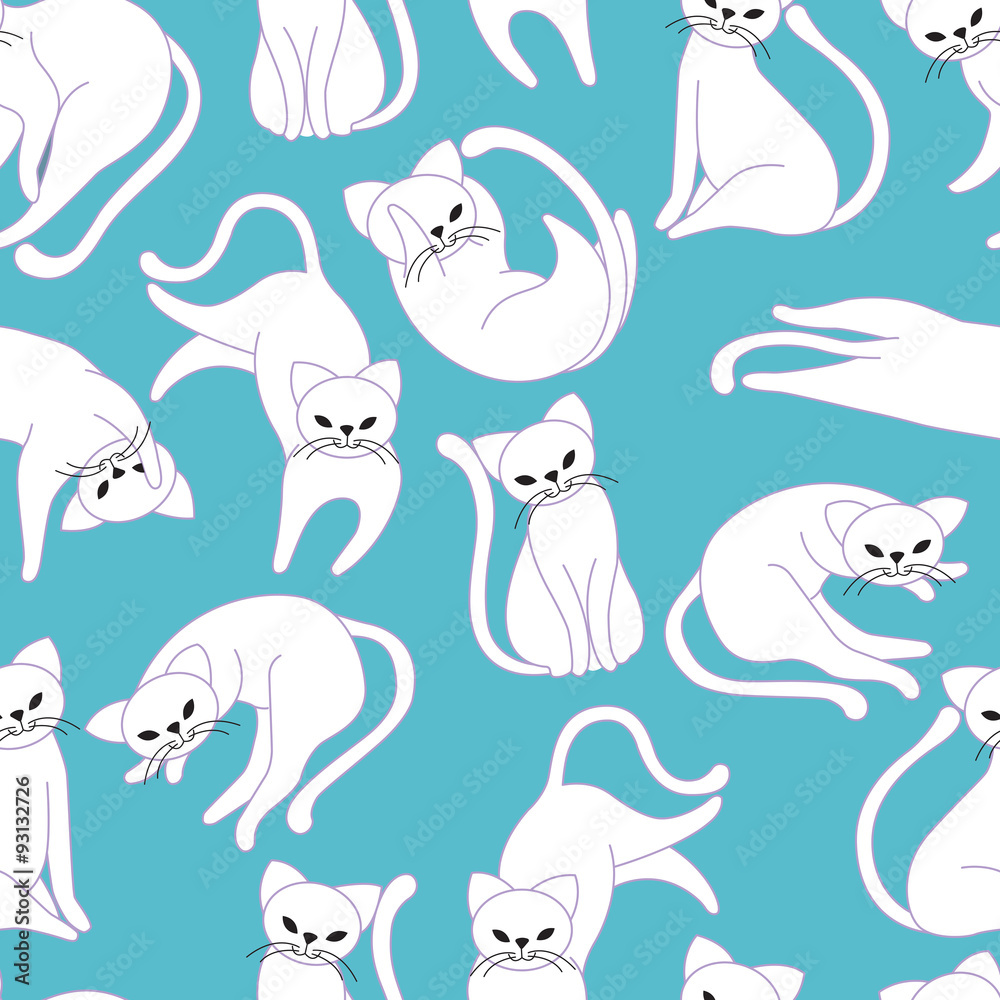 Cat pattern design. Seamless pattern background.