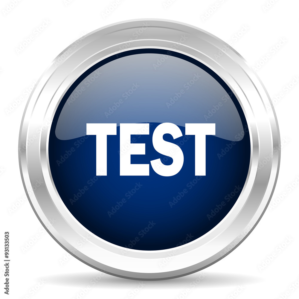 test cirle glossy dark blue web icon on white background test cirle glossy dark blue web icon on white background
