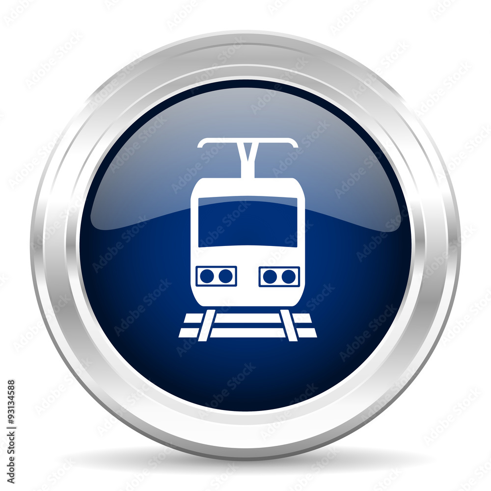 train cirle glossy dark blue web icon on white background train cirle glossy dark blue web icon on white background