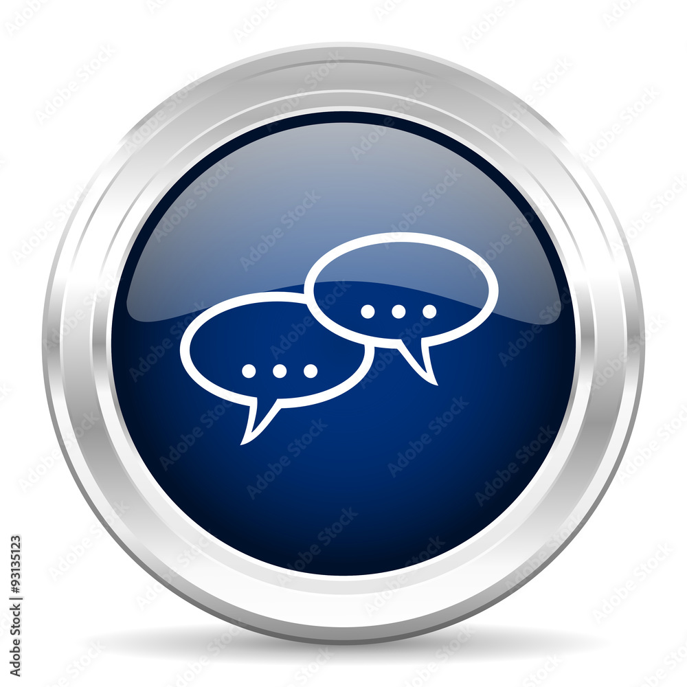 forum cirle glossy dark blue web icon on white background forum cirle glossy dark blue web icon on white background