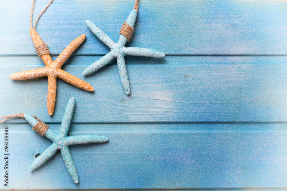 Marine items on wooden background. Marine items on wooden background.