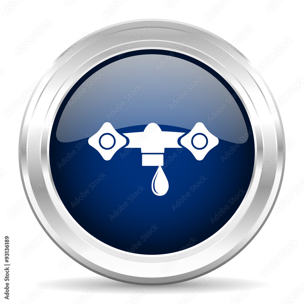 water cirle glossy dark blue web icon on white background water cirle glossy dark blue web icon on white background