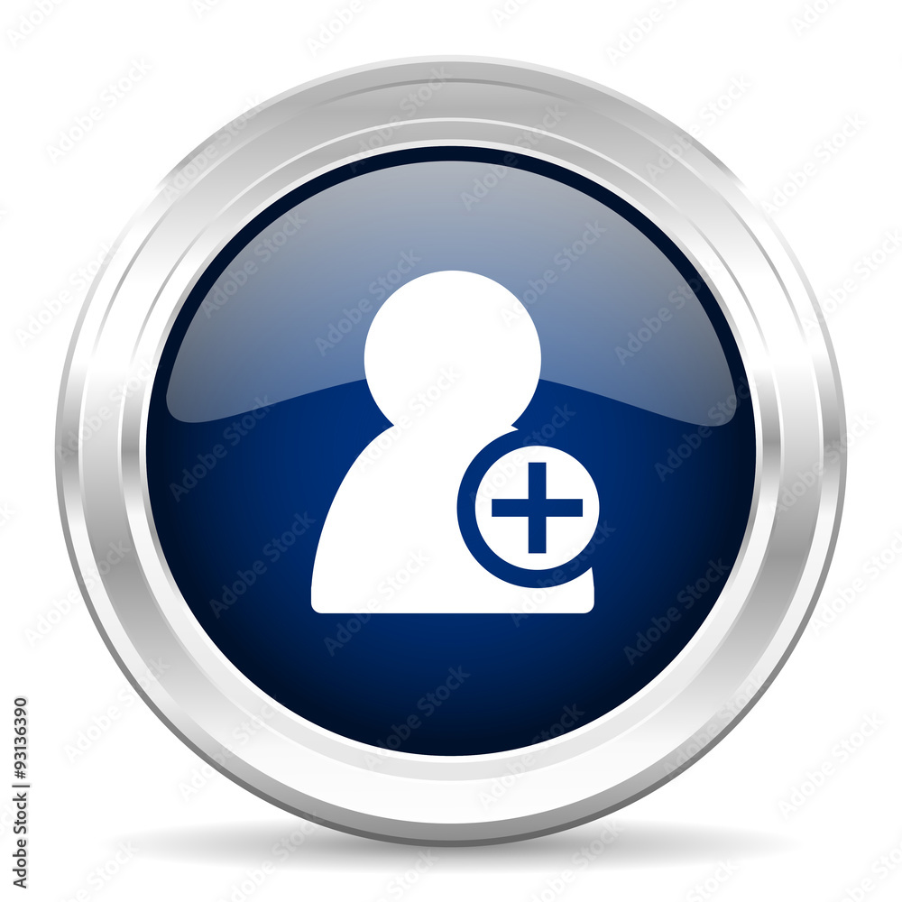 add contact cirle glossy dark blue web icon on white background add contact cirle glossy dark blue web icon on white background