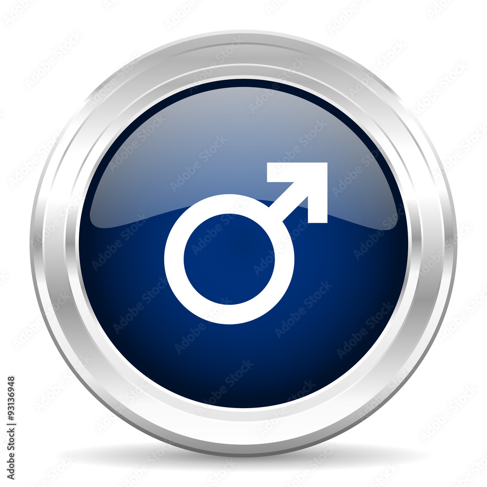 male cirle glossy dark blue web icon on white background male cirle glossy dark blue web icon on white background