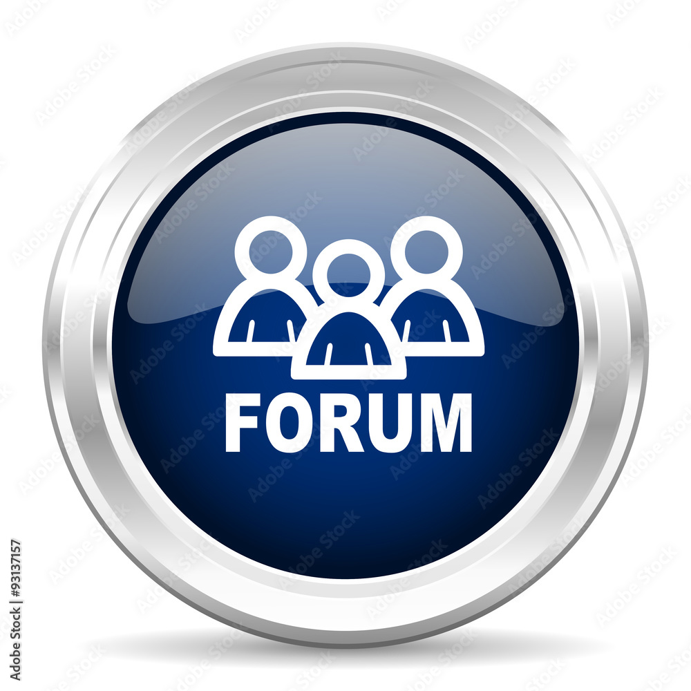 forum cirle glossy dark blue web icon on white background forum cirle glossy dark blue web icon on white background