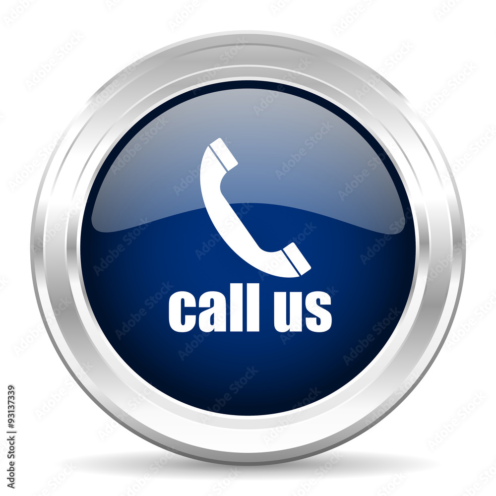 call us cirle glossy dark blue web icon on white background call us cirle glossy dark blue web icon on white background