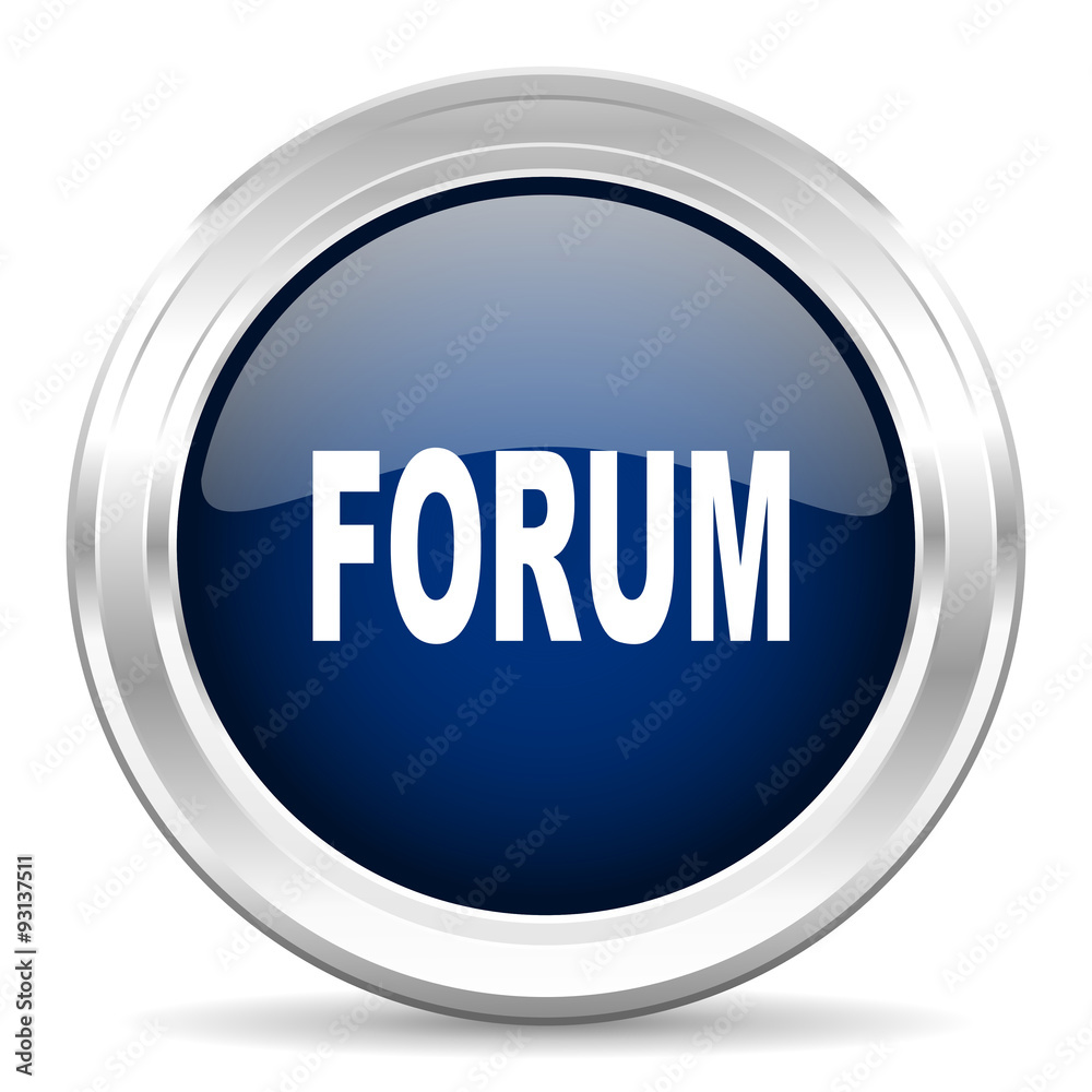 forum cirle glossy dark blue web icon on white background forum cirle glossy dark blue web icon on white background