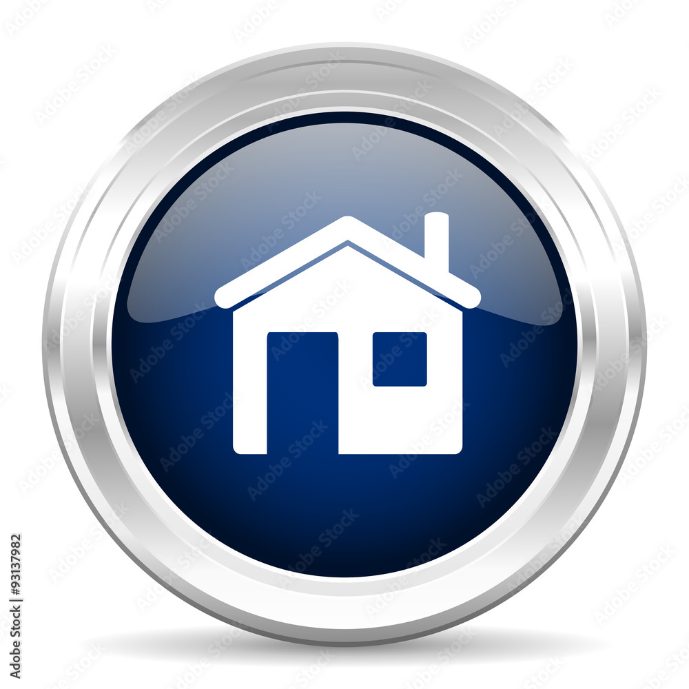 house cirle glossy dark blue web icon on white background house cirle glossy dark blue web icon on white background