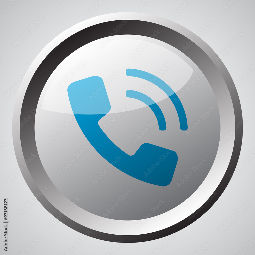 Web button with blue Phone icon Web button with blue Phone icon