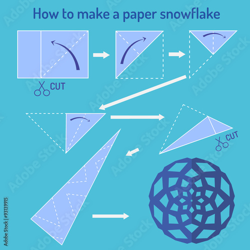 How to make a papper snowflake