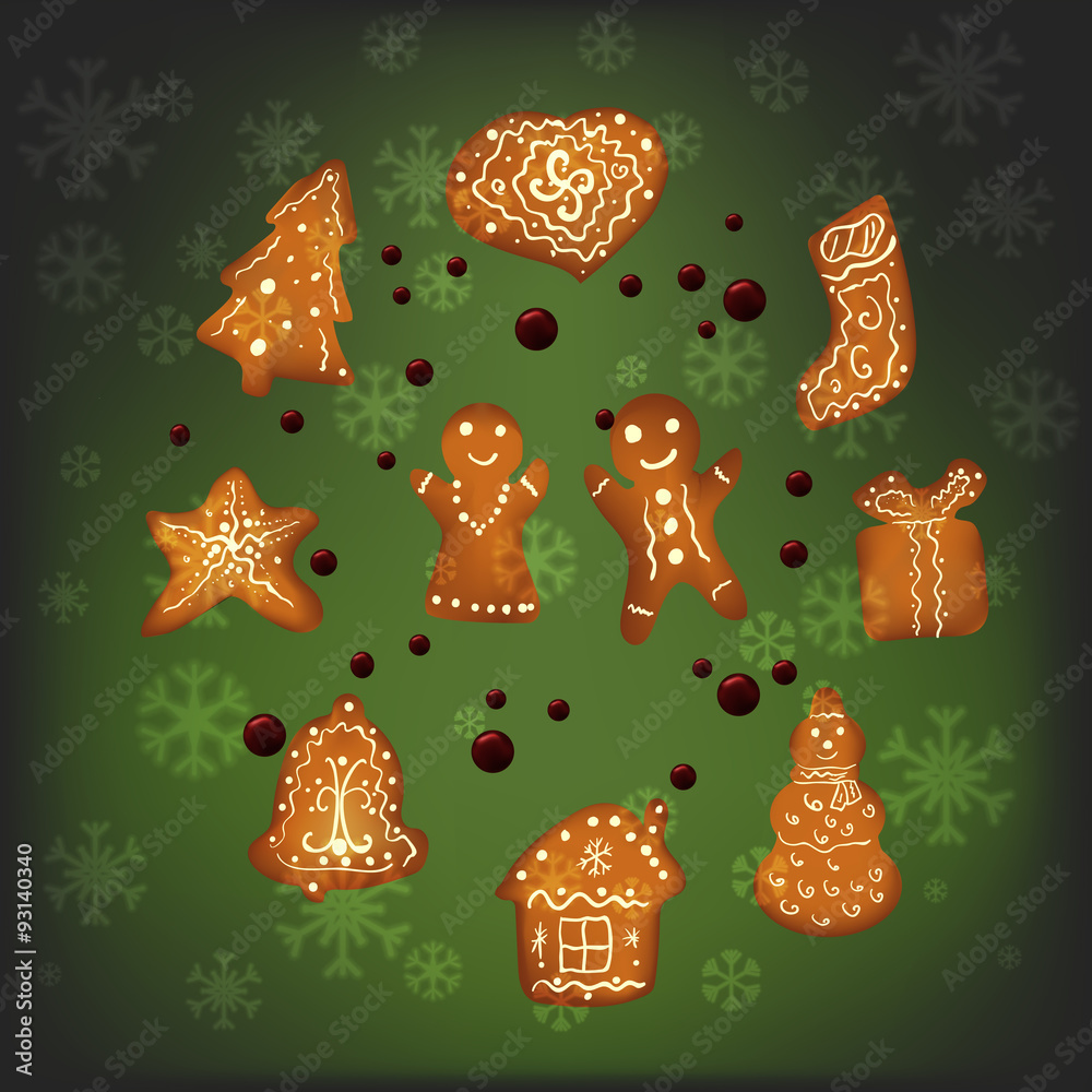 Christmas gingerbread for Xmas decoration Christmas gingerbread for Xmas decoration