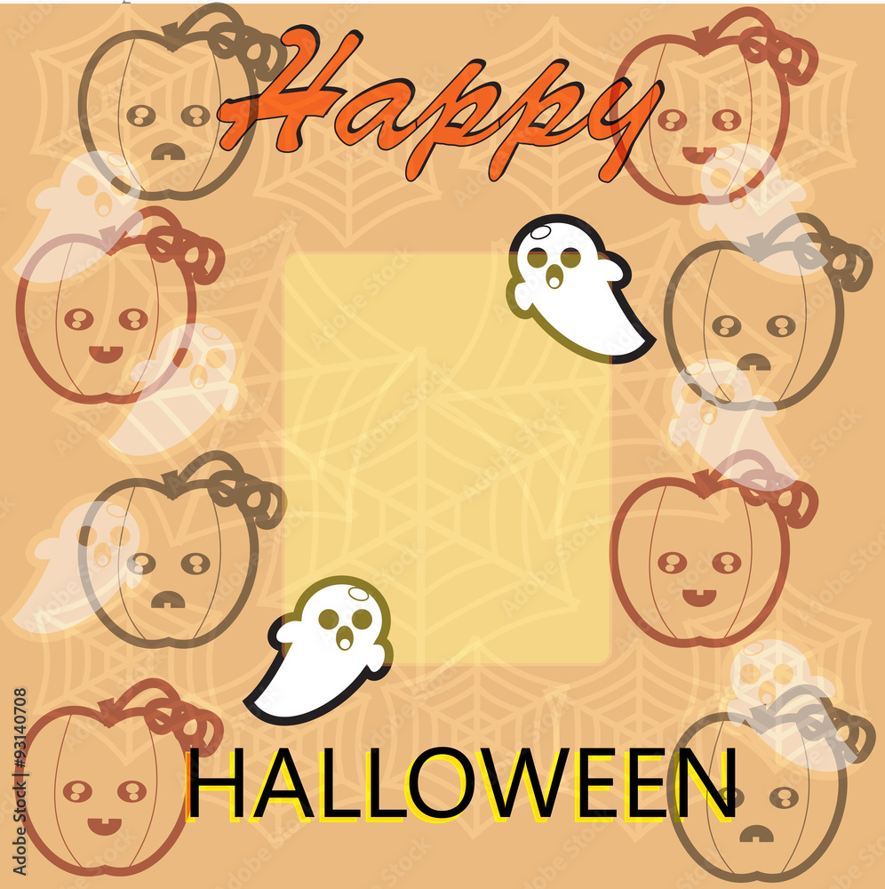 happy Halloween, frame for your text, banner, poster for the par happy Halloween, frame for your text, banner, poster for the par