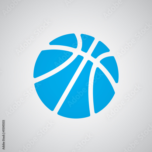 Flat blue Basketball icon