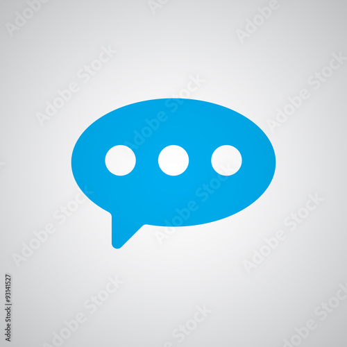 Flat blue Comment icon