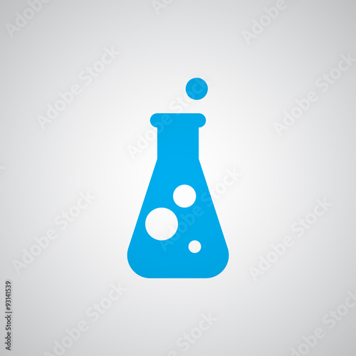 Flat blue Conical Flask icon